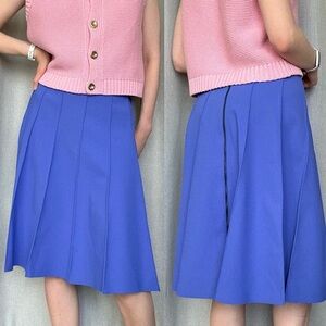 Maria Pinto NWT Woodley Knee Length Electro Blue Knee Length Skirt S